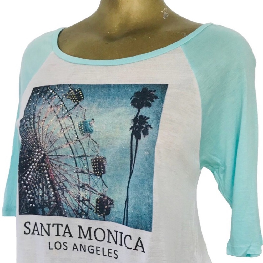 NWT Charlotte Russe Y2K SANTA MONICA LOS ANGELES L.A. Top Size Medium